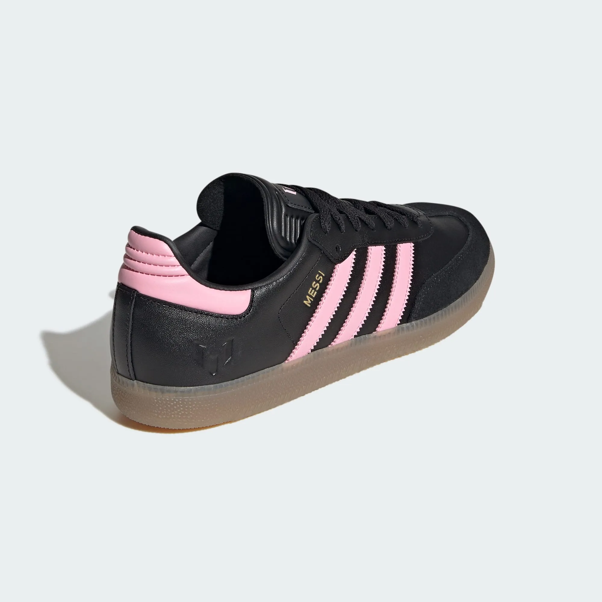 adidas SAMBA MESSI Indoor Soccer Shoes | Core Black-Gold Metallic-Gum | Men's