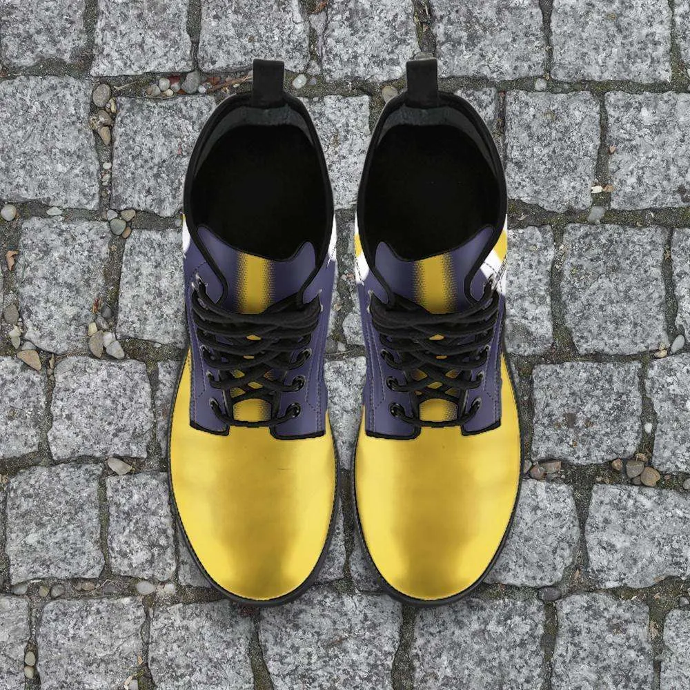 #GoBlue Michigan Faux Leather 7 eye Lace-up Boots