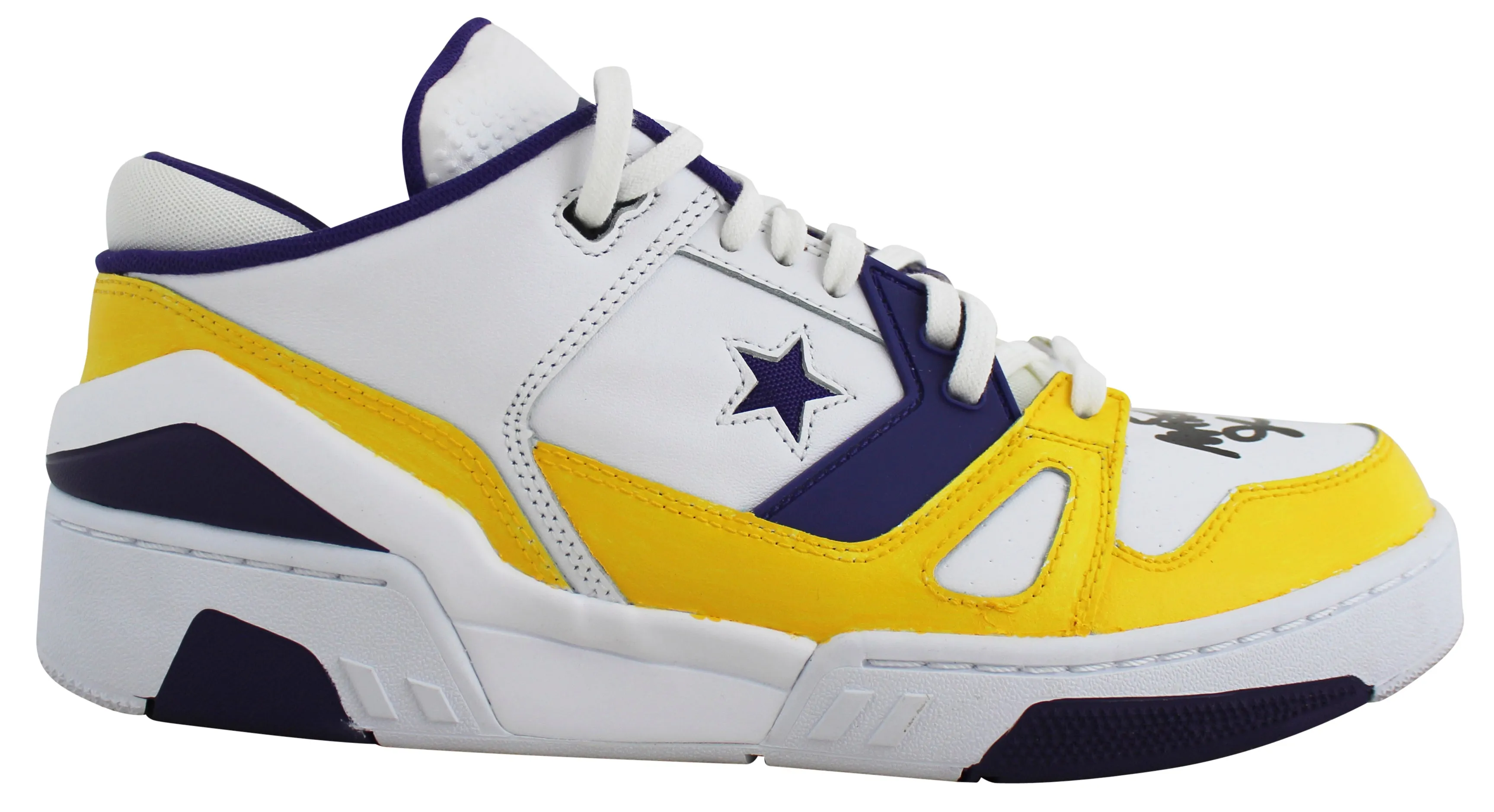 Lakers Magic Johnson Authentic Signed Converse Weapon Size 9 Shoes BAS Witness