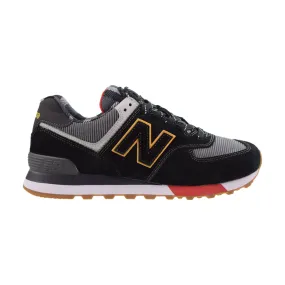 New Balance 574 Men's Shoes Black-Team Red