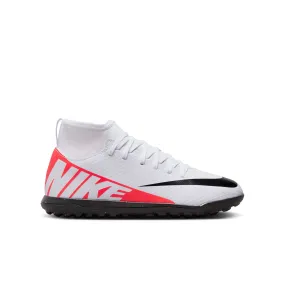 Nike Junior Zoom Superfly 9 Academy Turf Cleats - Bright Crimson/ White - Black